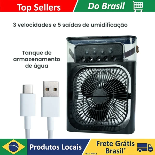 Mini Ar Condicionado Portátil USB