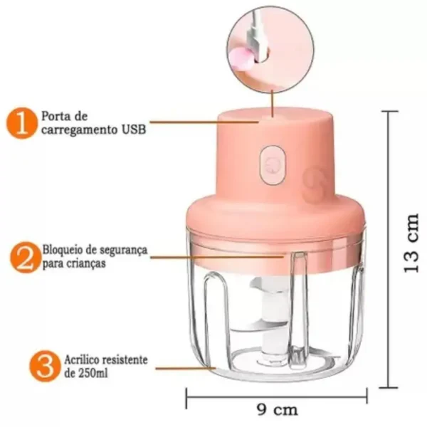 Mini Processador Elétrico 250ml - Image 6